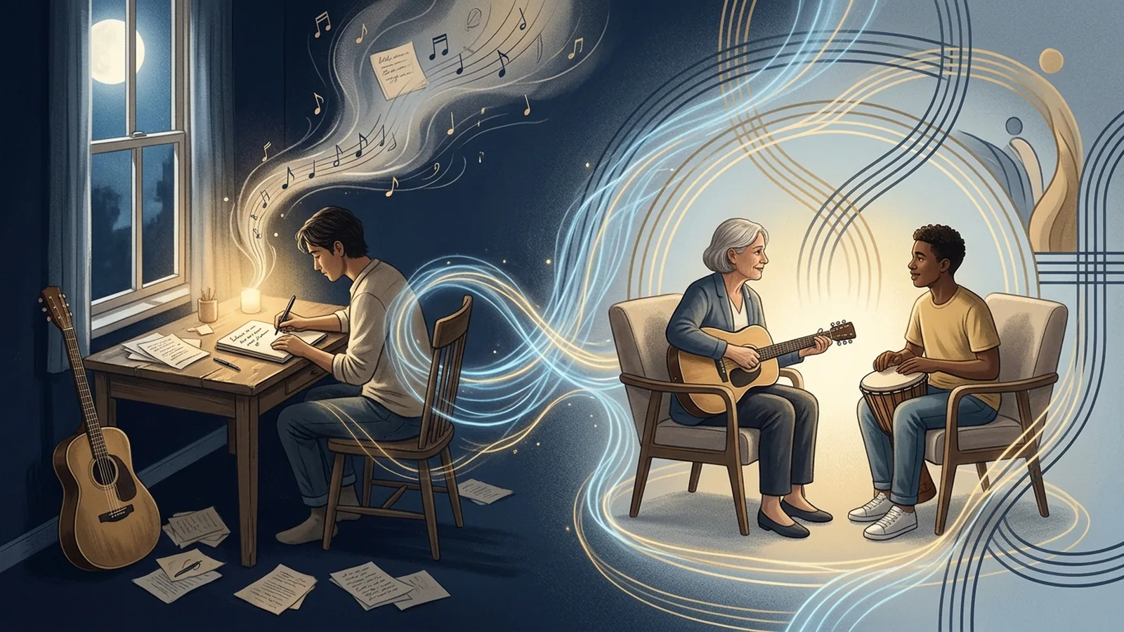 Songwriting vs Music Therapy: Why the Distinction Matters
